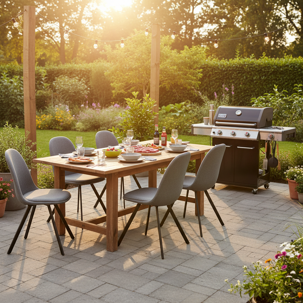 FurnitureR Dining Chairs Swivel Set of 4, Fabric Accent Side Chair Armelss Mid Back with Padded Rotated Seat Cushion for Kitchen, Dining Room, Grey