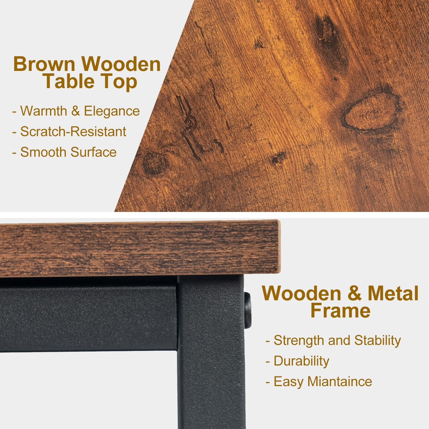 Console Tables with USB and Charging Station, 43.31 Inch Entryway Table with 4 Fabric Drawers, Sofa Table Narrow with Storage Shelves Brown