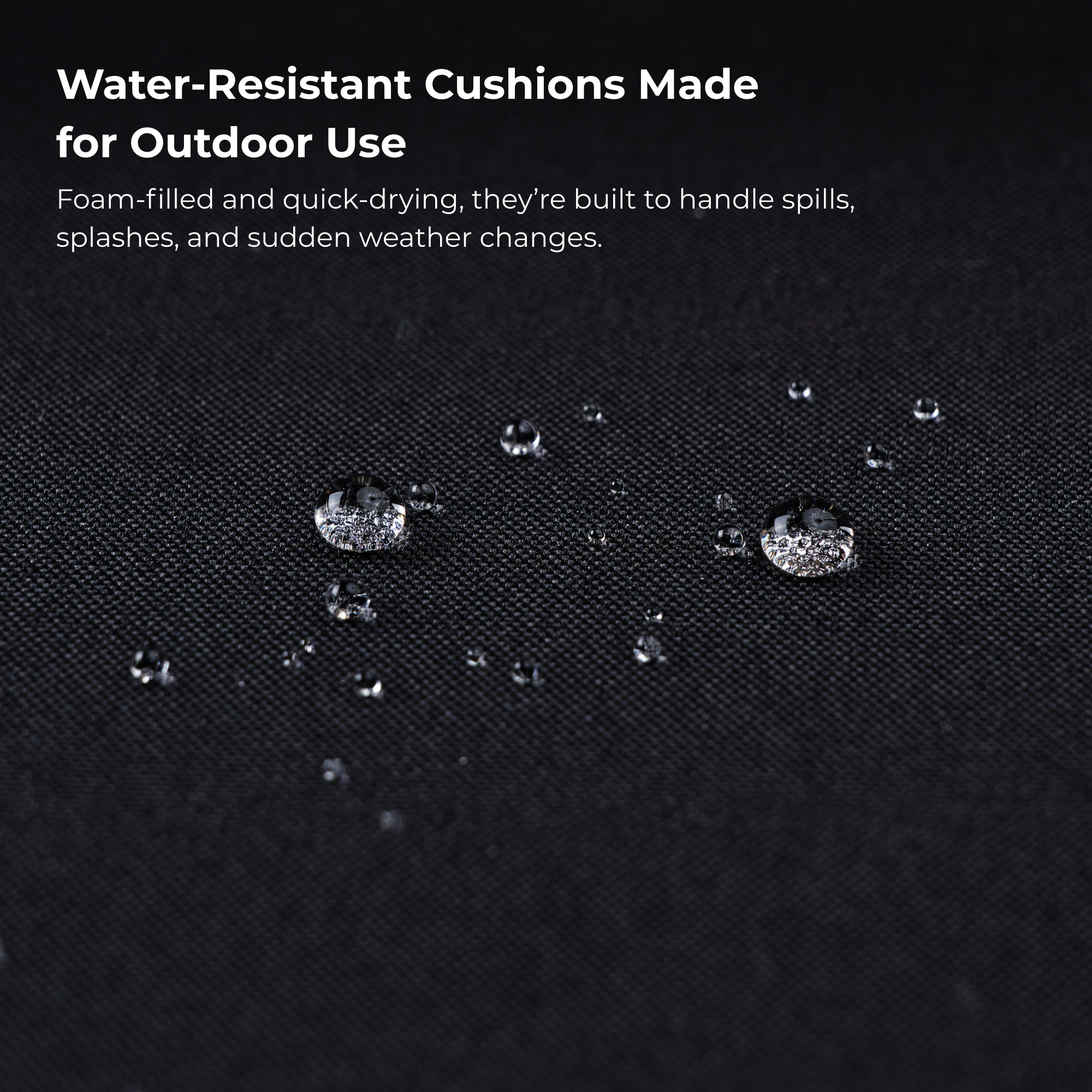 FurnitureR 4-Piece Outdoor Patio Furniture Set, Acacia Wood & PE Rattan, Modern Black & Light Brown, Balcony/Garden/Lawn/Porch, Removable Cushions