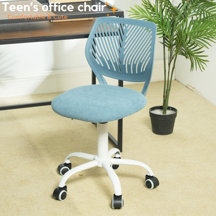 Furniture R Ergonomic Blue Task Office Chair With Swivel For Comfort And Productivity