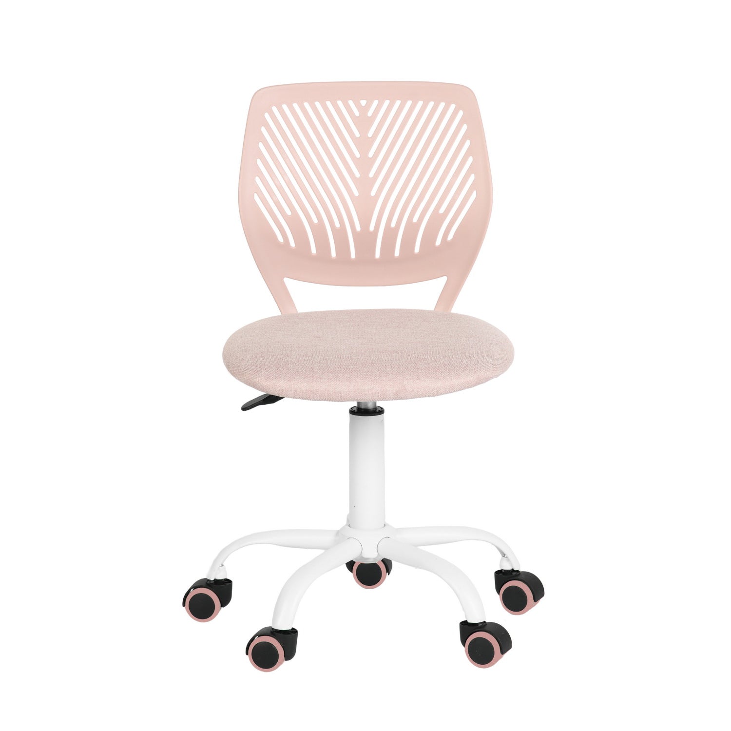 FurnitureR Adjustable Pink Swivel Task Chair with Breathable Back and Padded Seat, Kids & Home Office Chair