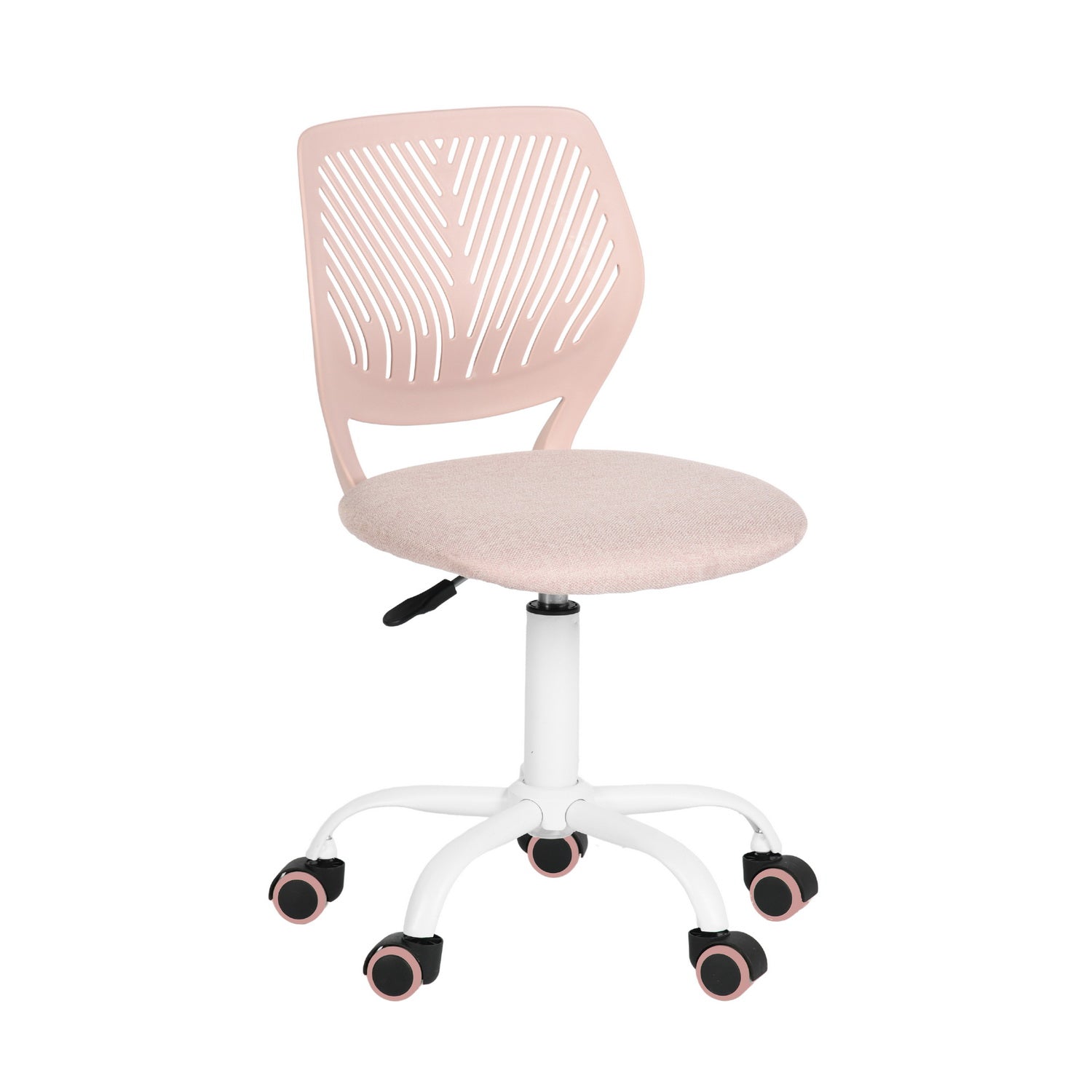 FurnitureR Adjustable Pink Swivel Task Chair with Breathable Back and Padded Seat, Kids & Home Office Chair