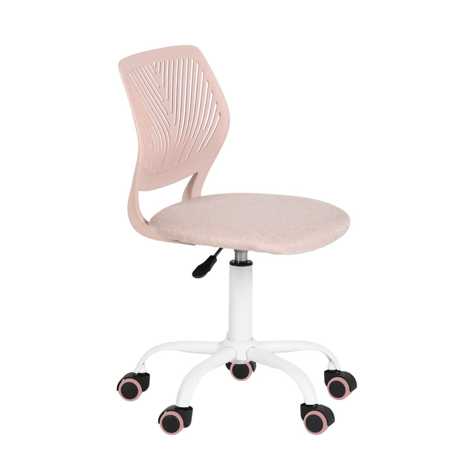 FurnitureR Adjustable Pink Swivel Task Chair with Breathable Back and Padded Seat, Kids & Home Office Chair