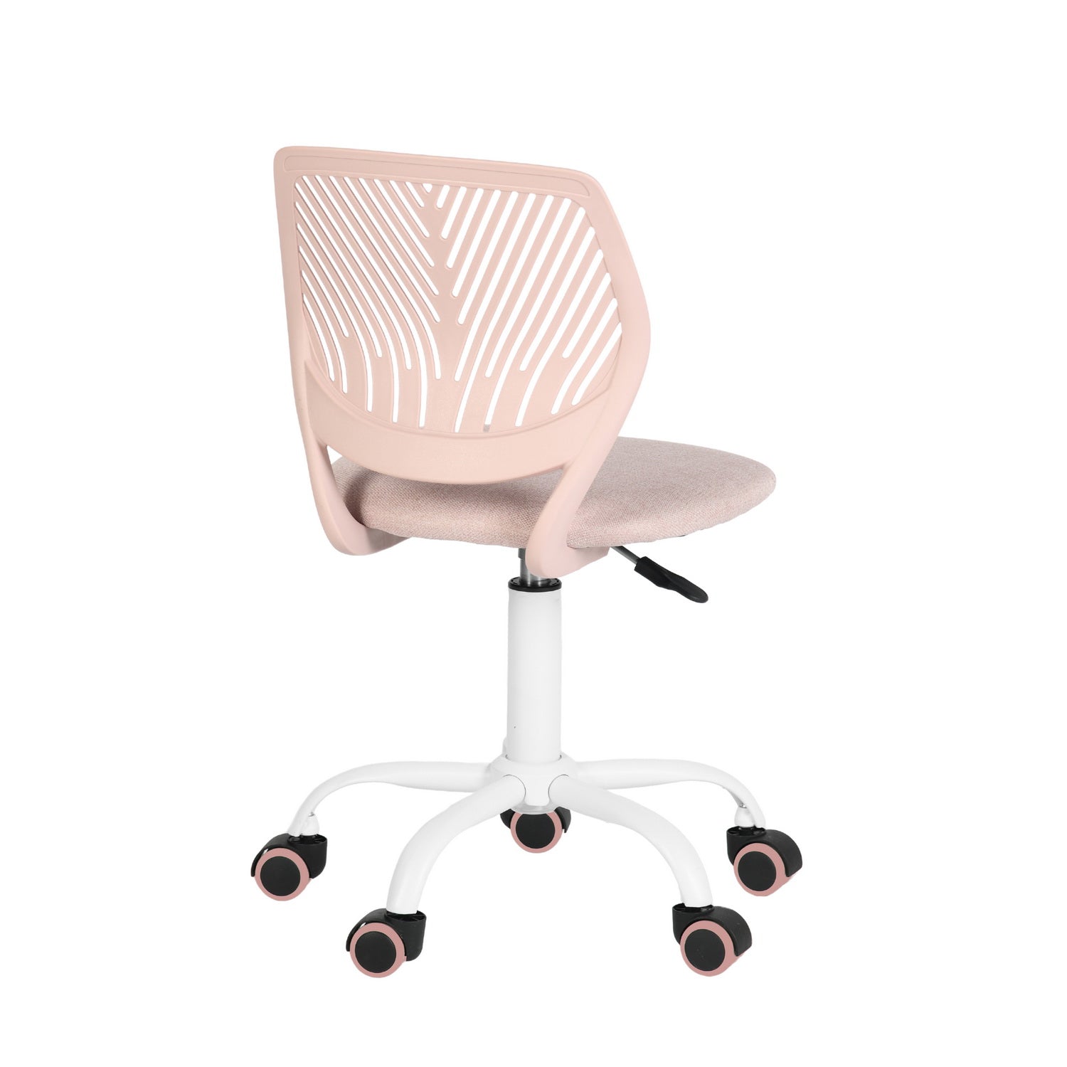 FurnitureR Adjustable Pink Swivel Task Chair with Breathable Back and Padded Seat, Kids & Home Office Chair