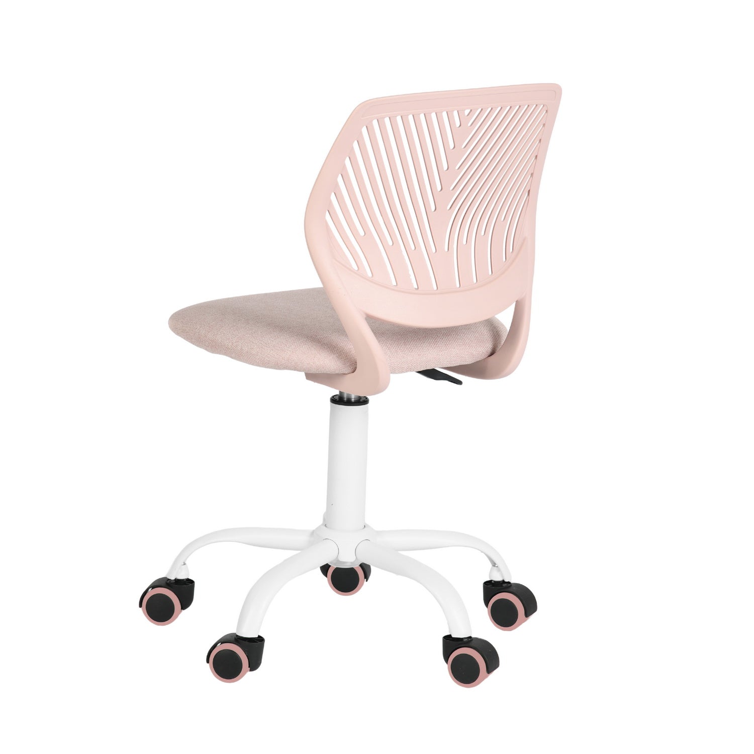 FurnitureR Adjustable Pink Swivel Task Chair with Breathable Back and Padded Seat, Kids & Home Office Chair