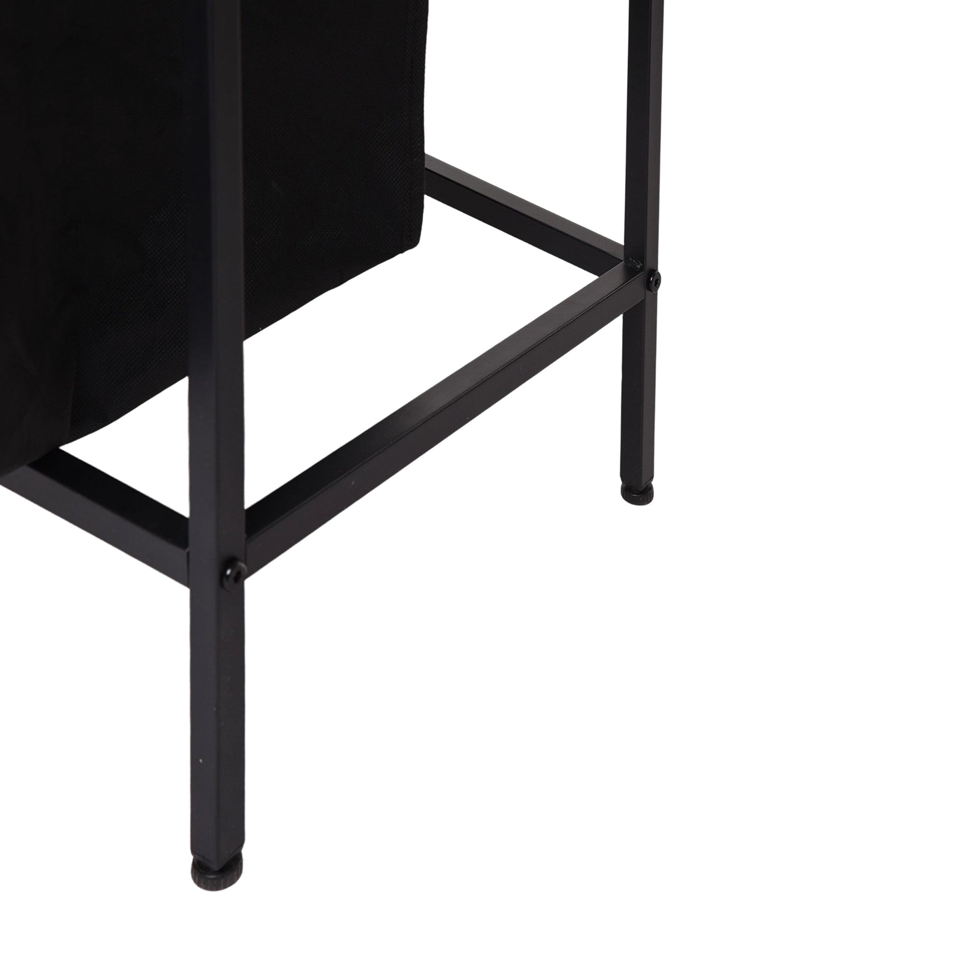 FurnitureR 19.69'' Laundry Hamper with Shelf, 1-Section Laundry Sorter with Removable Bag & Wooden Top, Wide Metal Frame Laundry Basket Brown/Black