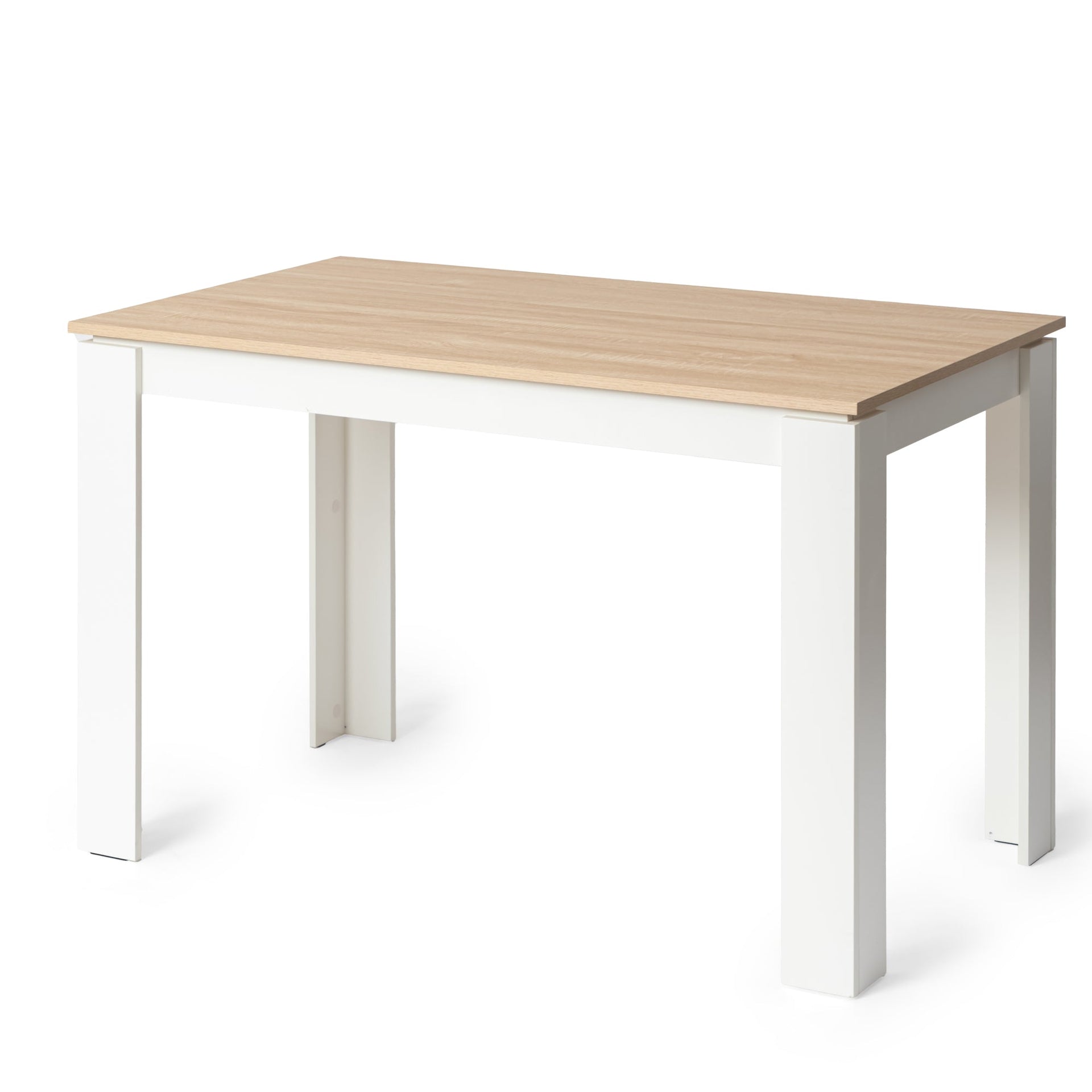 FurnitureR Dining Table Rectangular for 2¨C4 People, Kitchen & Dining Room Table with Wood Frame, for Small Spaces, Apartment, Home Office, Oak
