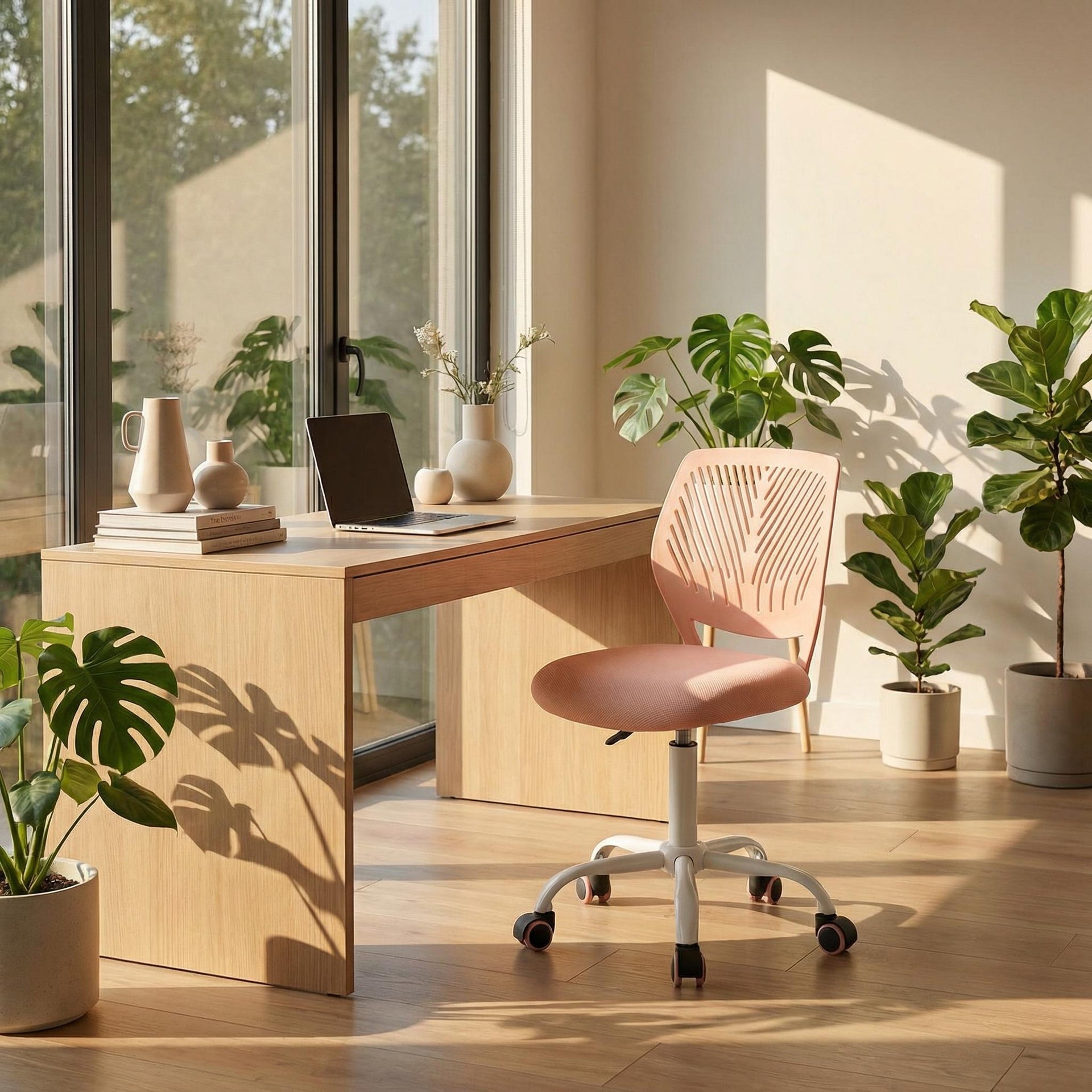 FurnitureR Writing Desk Chair for Teens Boys Girls, Mesh Upholstery, Swivel Chair Task Chair with Adjustable Height, Modern Home Desk Seating